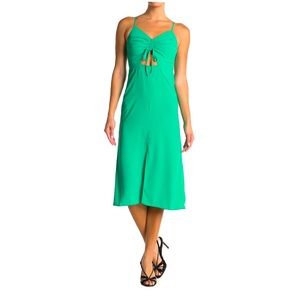 Topshop Molly Front Cutout Ruched Midi Dress